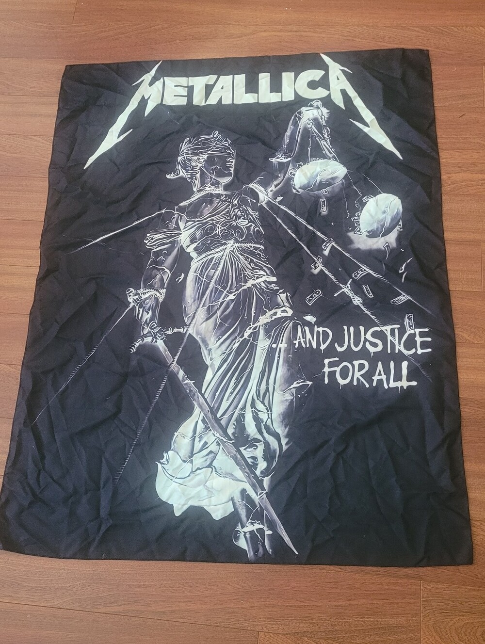 Metallica And Justice For All Banner Wall Hanging  Vintage Inspired